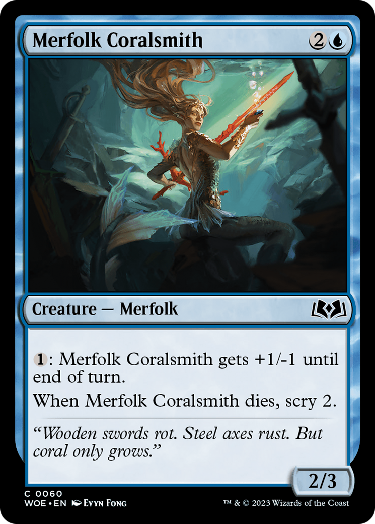 {@C} Merfolk Coralsmith [Wilds of Eldraine][WOE 060]