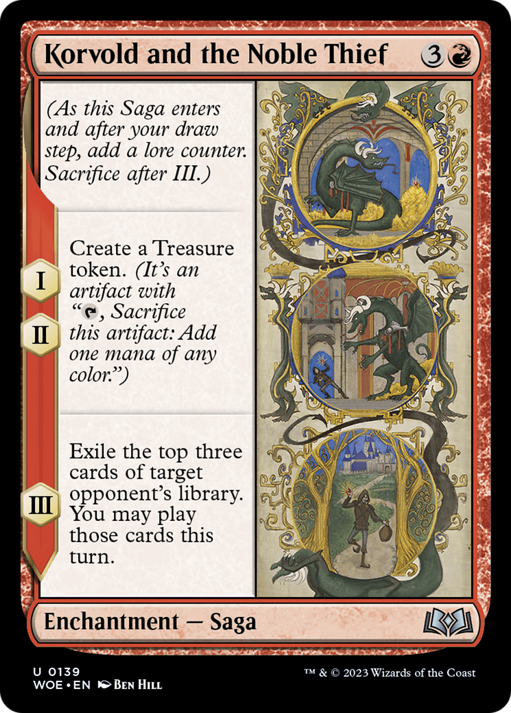 {@C} Korvold and the Noble Thief [Wilds of Eldraine][WOE 139]