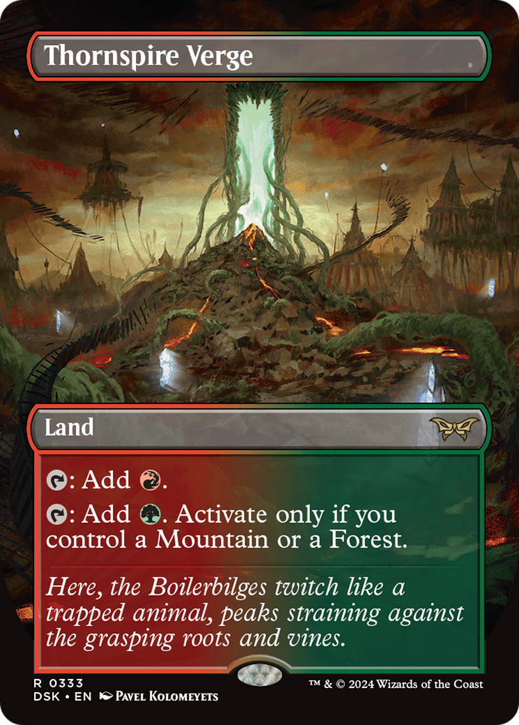 {@R} Thornspire Verge (Borderless) [Duskmourn: House of Horror][DSK 333]