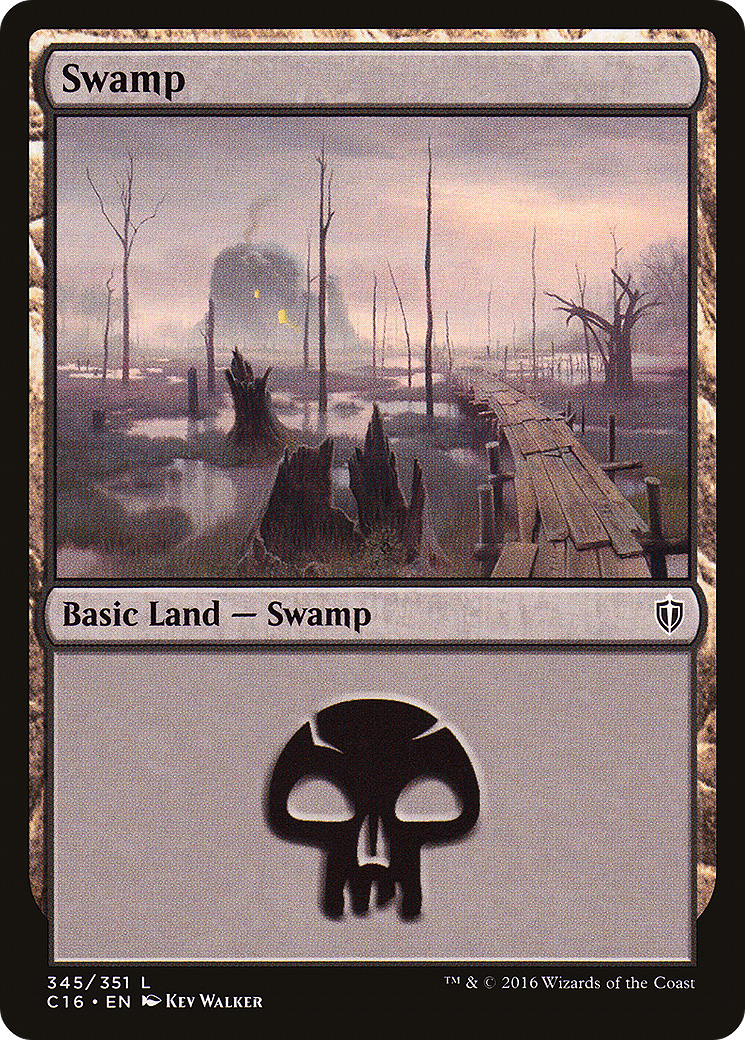{B}[C16 345] Swamp (345) [Commander 2016]