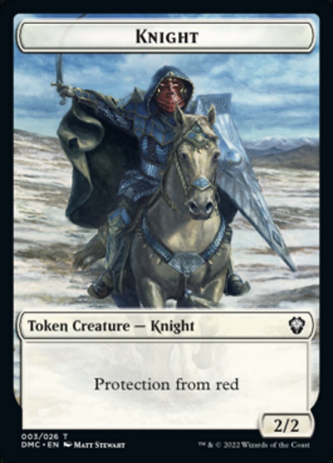 {T} Phyrexian // Knight Double-sided Token [Dominaria United Tokens][TDMU 008]
