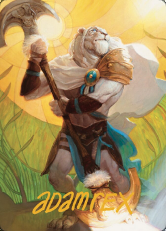 {A} Ajani, Sleeper Agent Art Card (Gold-Stamped Signature) [Dominaria United Art Series][GS ADMU 042]