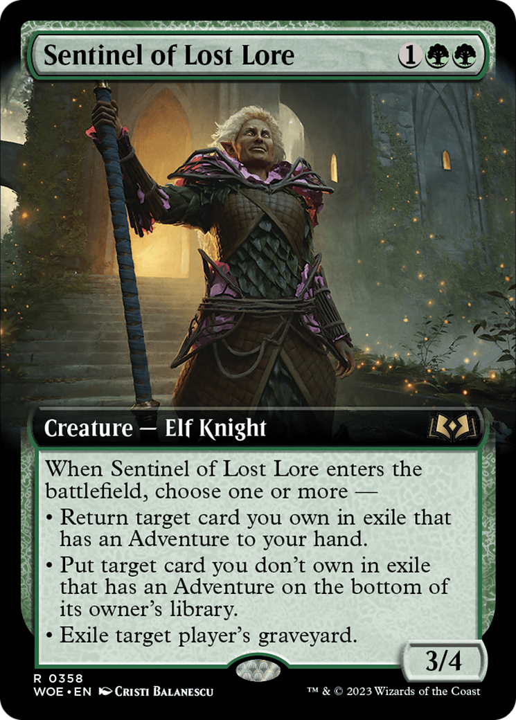 {@R} Sentinel of Lost Lore (Extended Art) [Wilds of Eldraine][WOE 358]