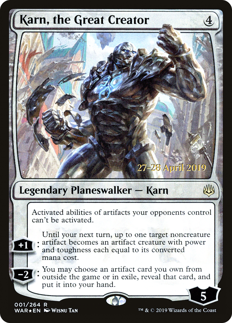 {R} Karn, the Great Creator [War of the Spark Prerelease Promos][PR WAR 001]