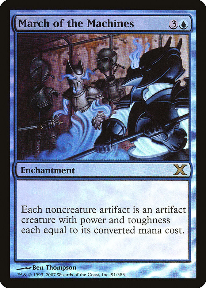 {R} March of the Machines (Premium Foil) [Tenth Edition][FP 10E 091]