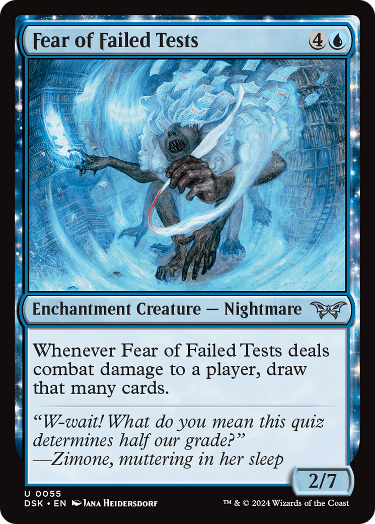 {@C} Fear of Failed Tests [Duskmourn: House of Horror][DSK 055]