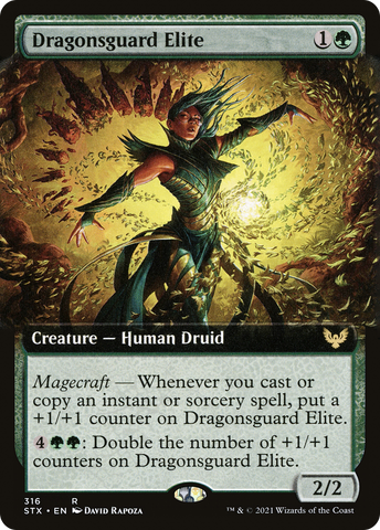 {R} Dragonsguard Elite (Extended Art) [Strixhaven: School of Mages][STX 316]