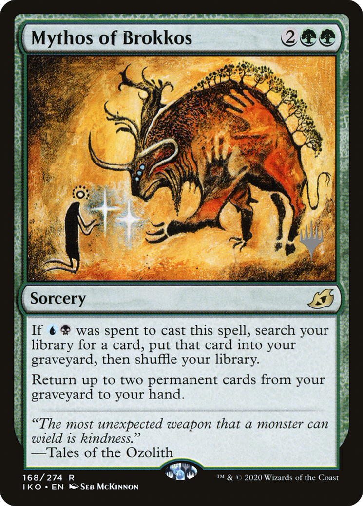 {R} Mythos of Brokkos (Promo Pack) [Ikoria: Lair of Behemoths Promos][PP IKO 168]