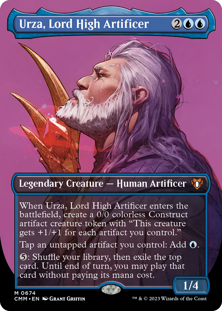 {R} Urza, Lord High Artificer (Borderless Profile) [Commander Masters][CMM 674]