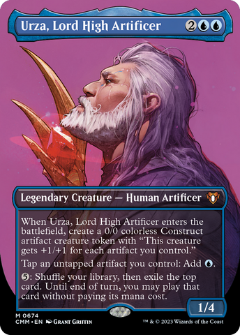 {R} Urza, Lord High Artificer (Borderless Profile) [Commander Masters][CMM 674]
