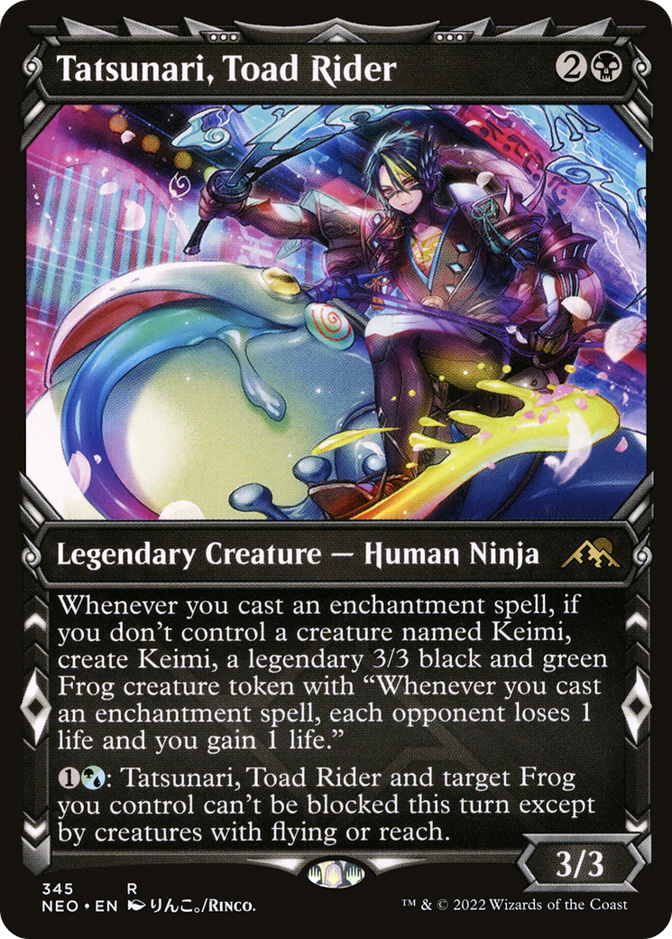 {R} Tatsunari, Toad Rider (Showcase Ninja) [Kamigawa: Neon Dynasty][NEO 345]