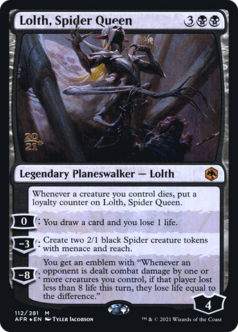 {R} Lolth, Spider Queen [Dungeons & Dragons: Adventures in the Forgotten Realms Prerelease Promos][PR AFR 112]