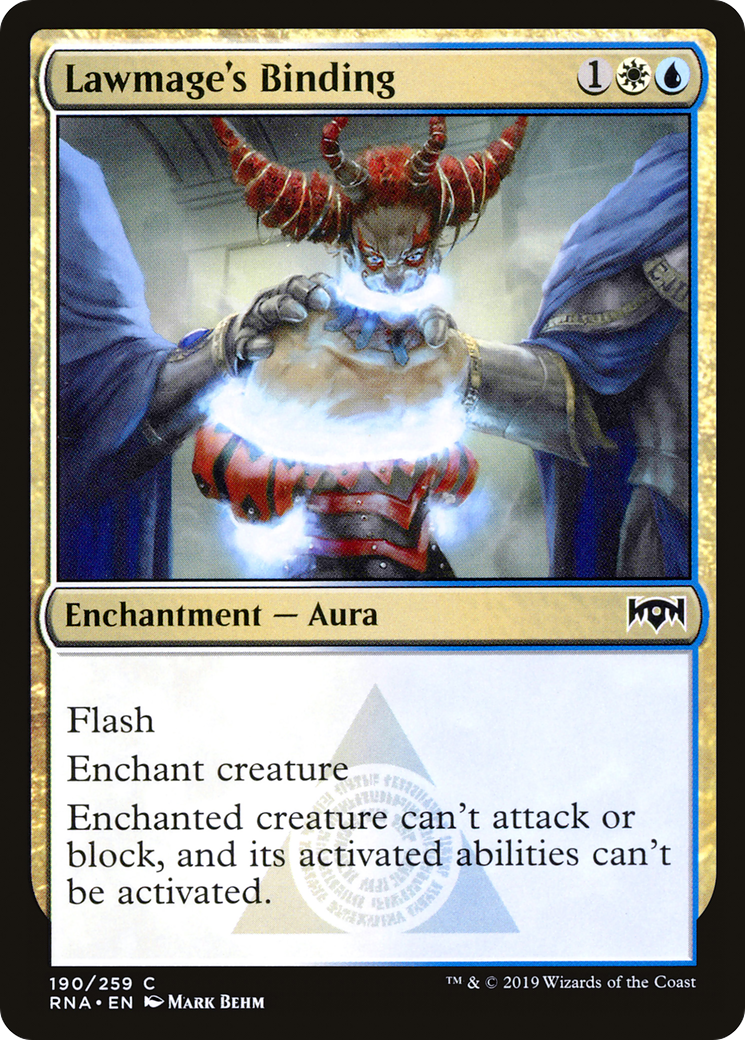 {C} Lawmage's Binding [Ravnica Allegiance][RNA 190]