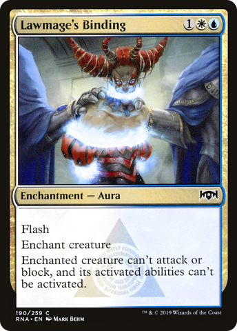 {C} Lawmage's Binding [Ravnica Allegiance][RNA 190]