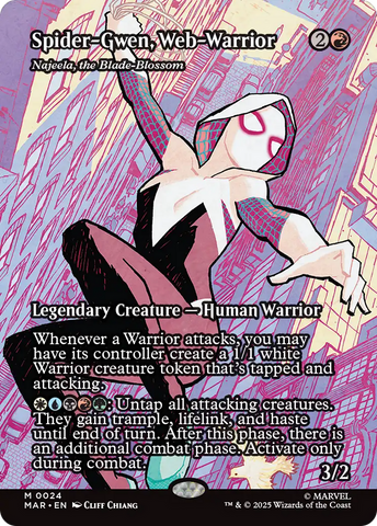 {@@ MAR R} Najeela, the Blade-Blossom - Spider-Gwen, Web-Warrior [Marvel's Spider-Man: Eternal-Legal] [SPE 024]