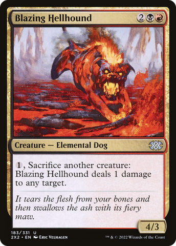 {C} Blazing Hellhound [Double Masters 2022][2X2 183]