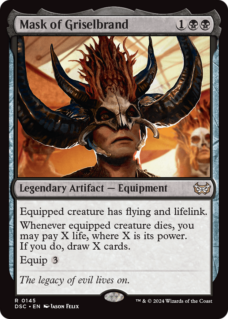 {R} Mask of Griselbrand [Duskmourn: House of Horror Commander][DSC 145]