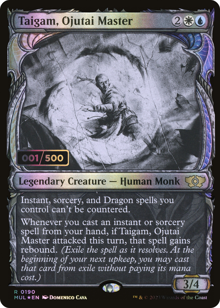 {R} Taigam, Ojutai Master (Serialized) [Multiverse Legends][SR MUL 190]