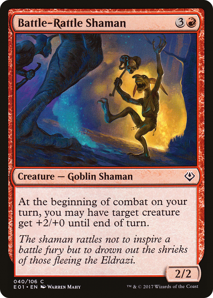 {C} Battle-Rattle Shaman [Archenemy: Nicol Bolas][E01 040]
