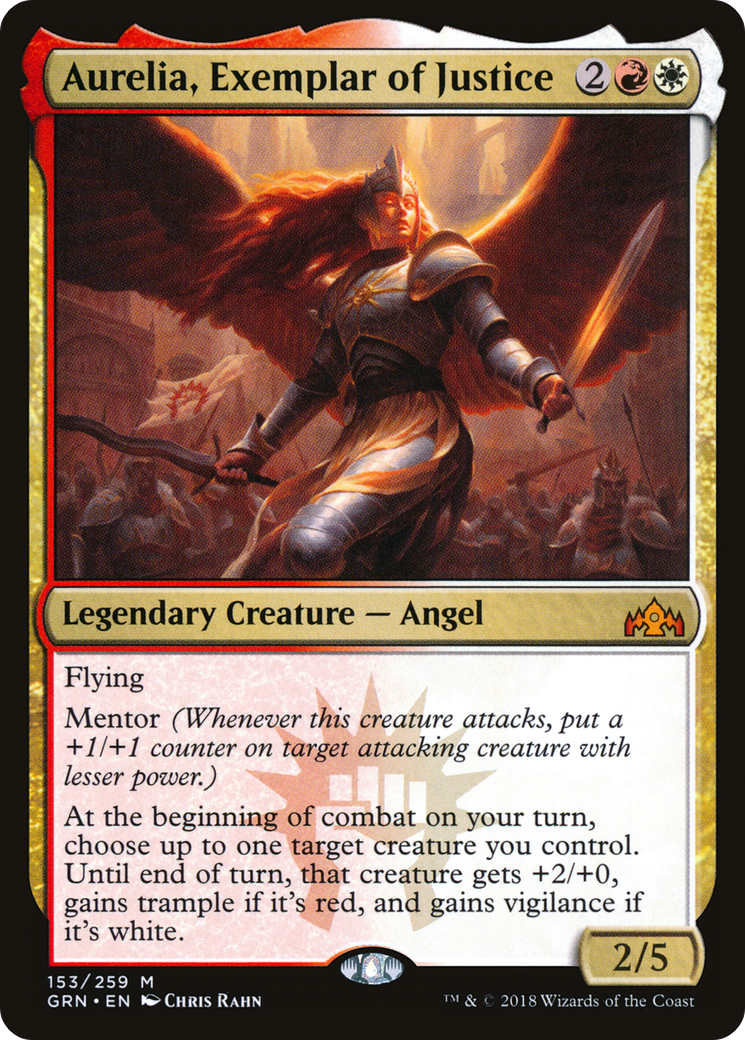{R} Aurelia, Exemplar of Justice [Guilds of Ravnica][GRN 153] - Misty Mountain Games