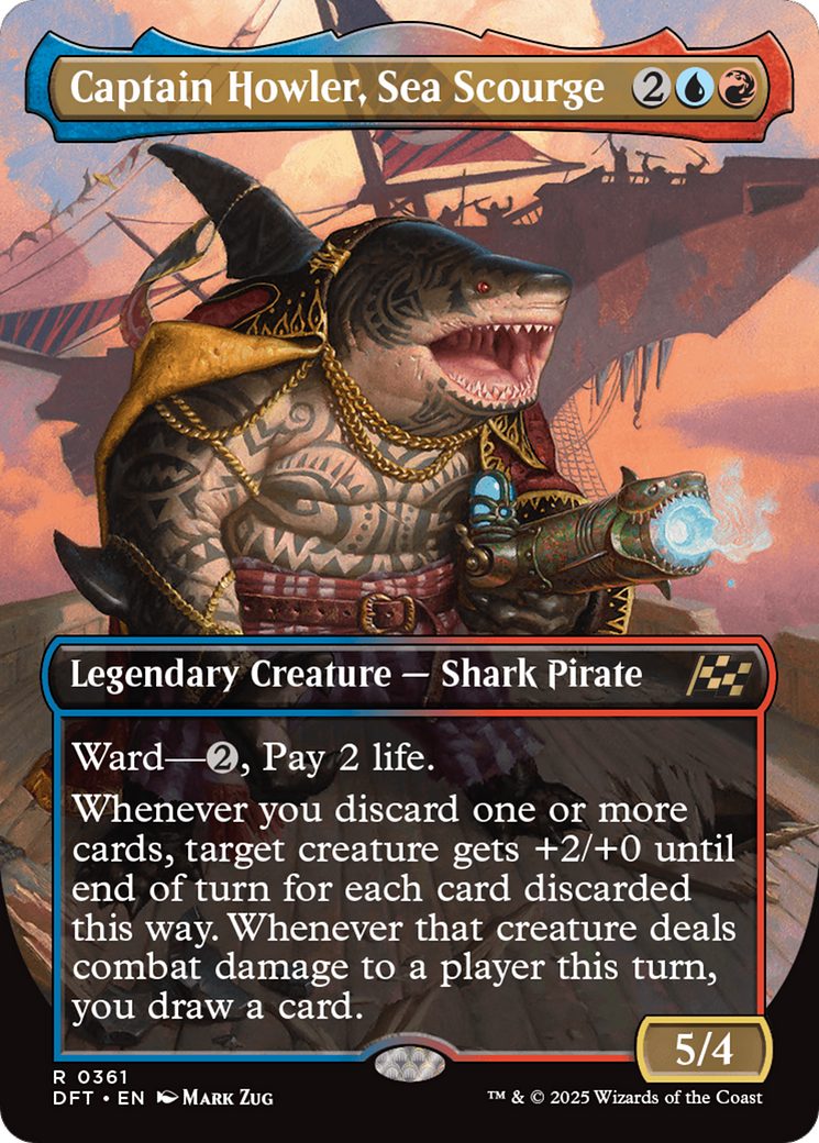 {@R} Captain Howler, Sea Scourge (Borderless) [Aetherdrift][DFT 361]