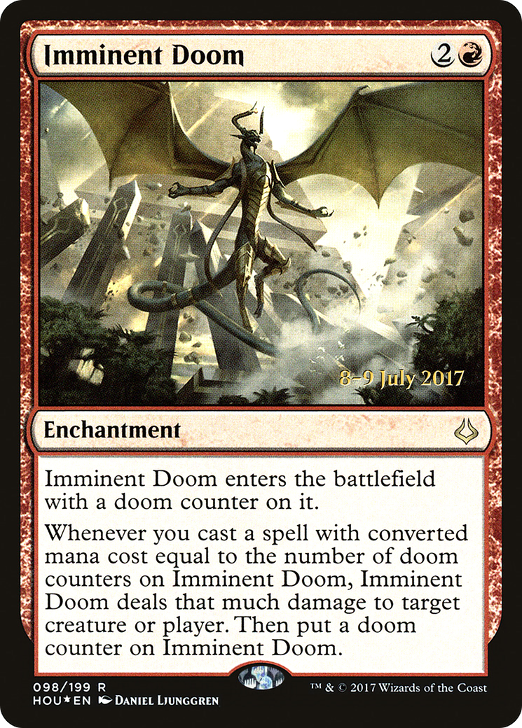{R} Imminent Doom [Hour of Devastation Prerelease Promos][PR HOU 098]