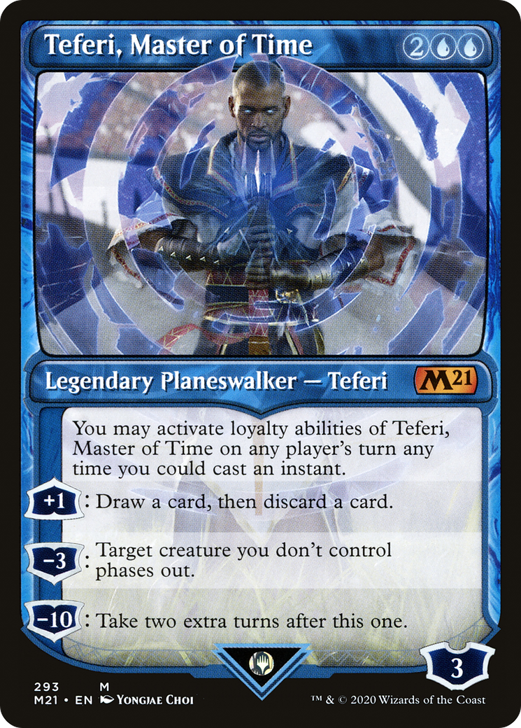 {R} Teferi, Master of Time (Showcase) (293) [Core Set 2021][M21 293]