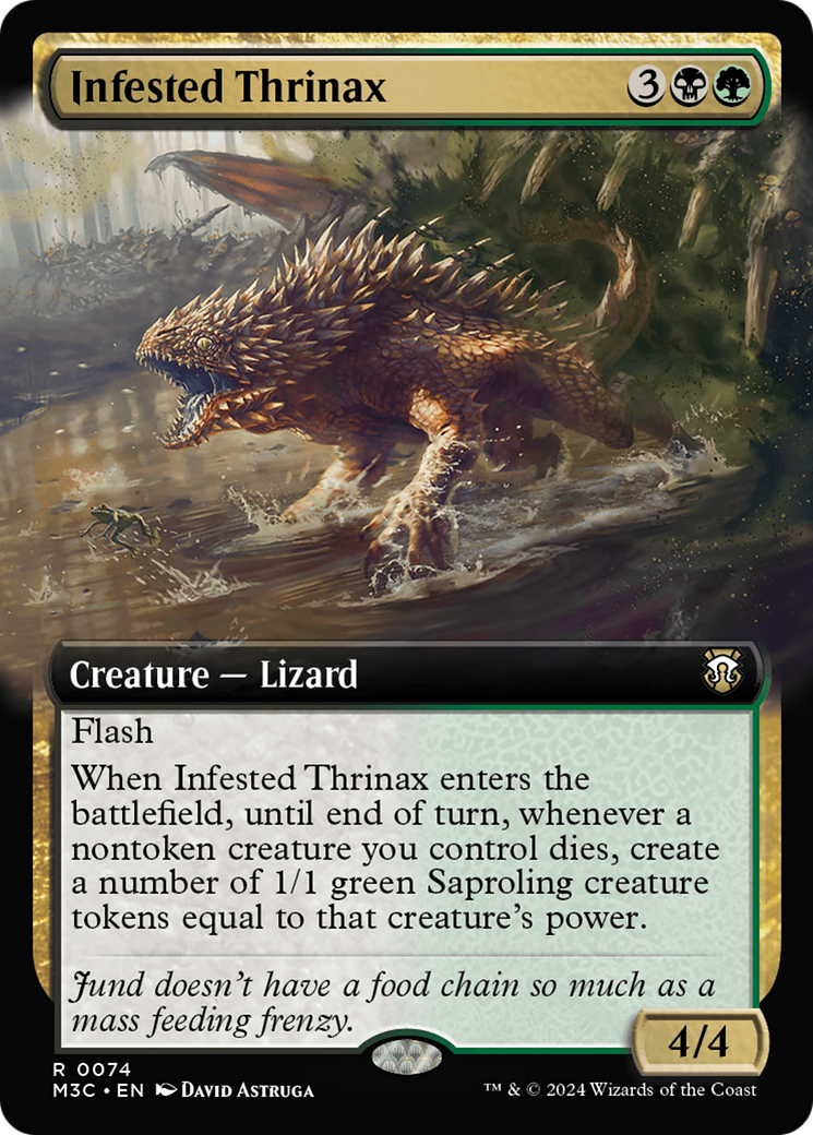 {R} Infested Thrinax (Extended Art) (Ripple Foil) [Modern Horizons 3 Commander][RPF M3C 074]
