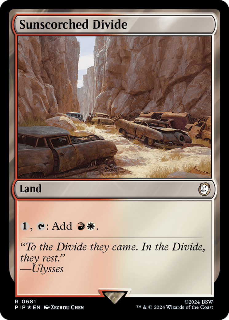 {R} Sunscorched Divide (Surge Foil) [Fallout][PIP 681]