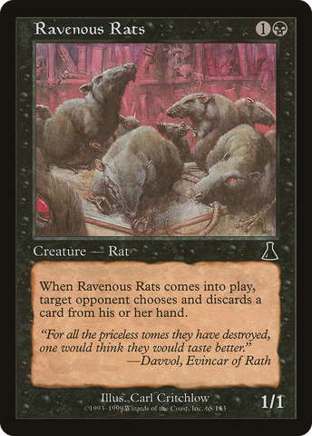 {C} Ravenous Rats [Urza's Destiny][UDS 068]