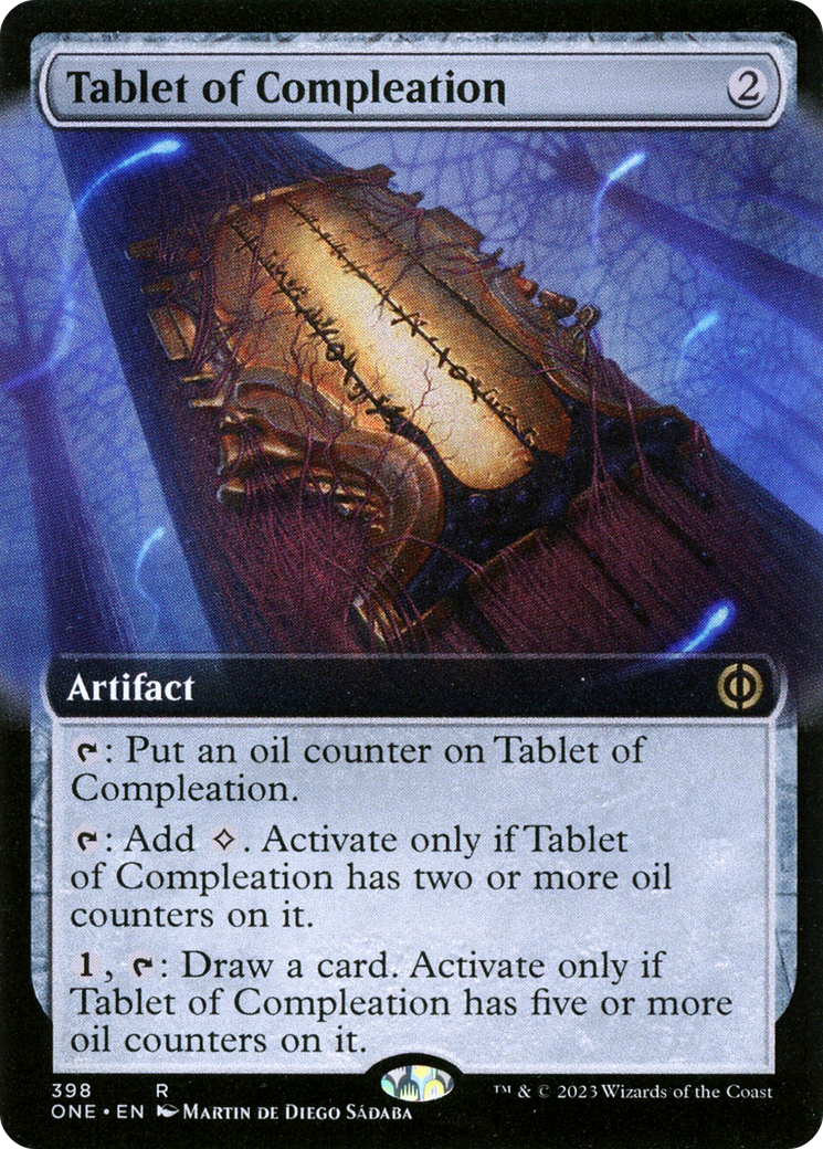 {R} Tablet of Compleation (Extended Art) [Phyrexia: All Will Be One][ONE 398]