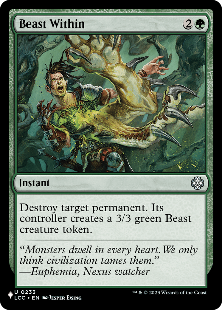 Beast Within (LCC) [LIST 233]