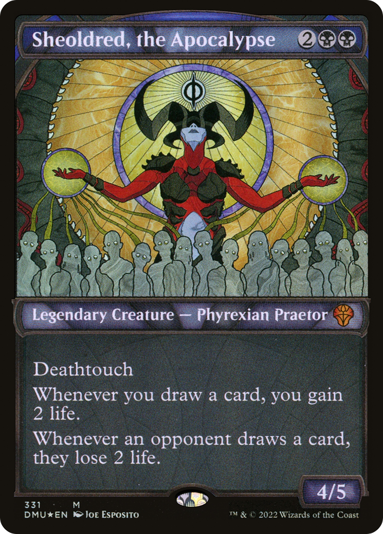 {R} Sheoldred, the Apocalypse (Showcase Textured) [Dominaria United][DMU 331]