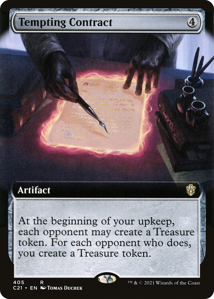 {R} Tempting Contract (Extended Art) [Commander 2021][C21 405]