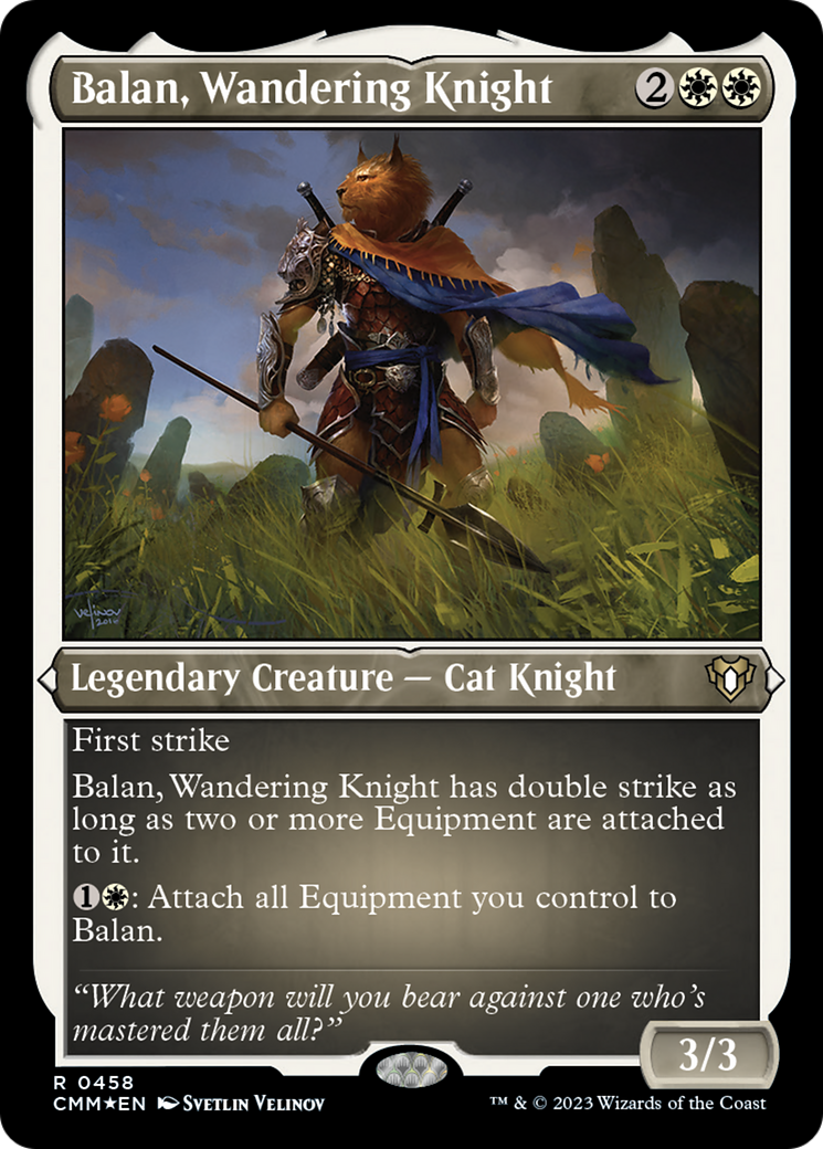 {R} Balan, Wandering Knight (Foil Etched) [Commander Masters][CMM 458]