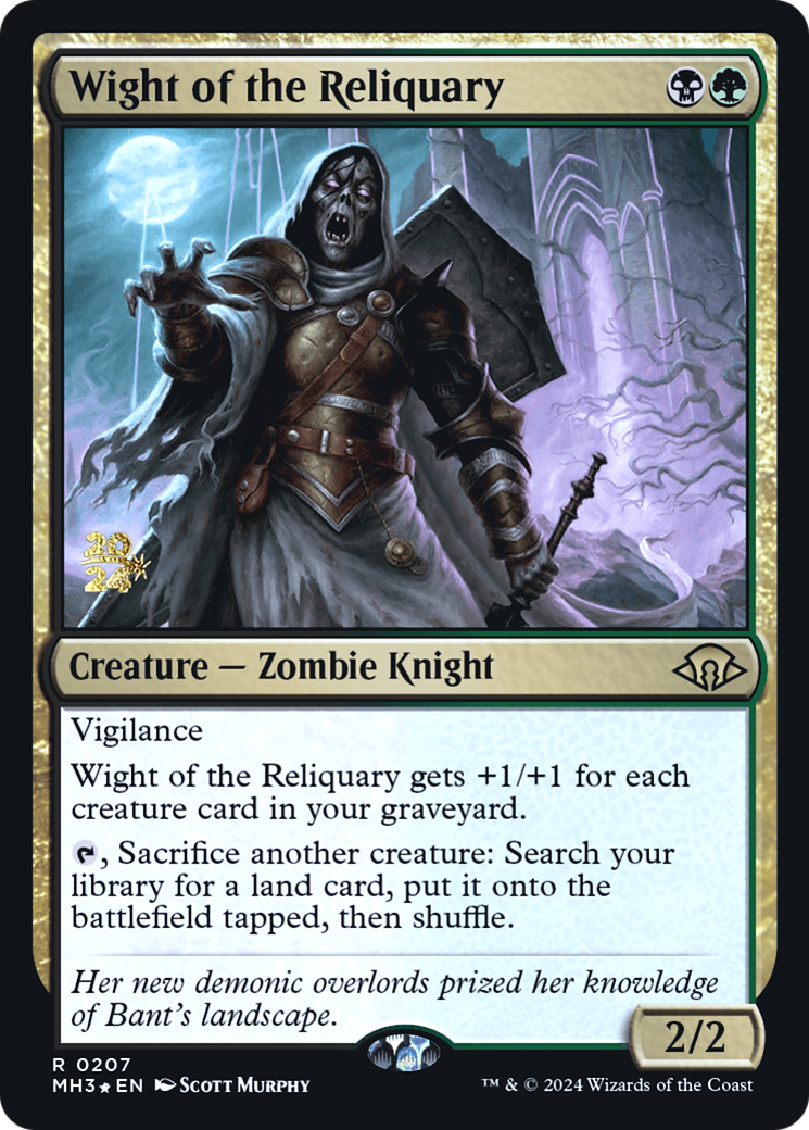 {R} Wight of the Reliquary [Modern Horizons 3 Prerelese Promos][PR PMH3 207]