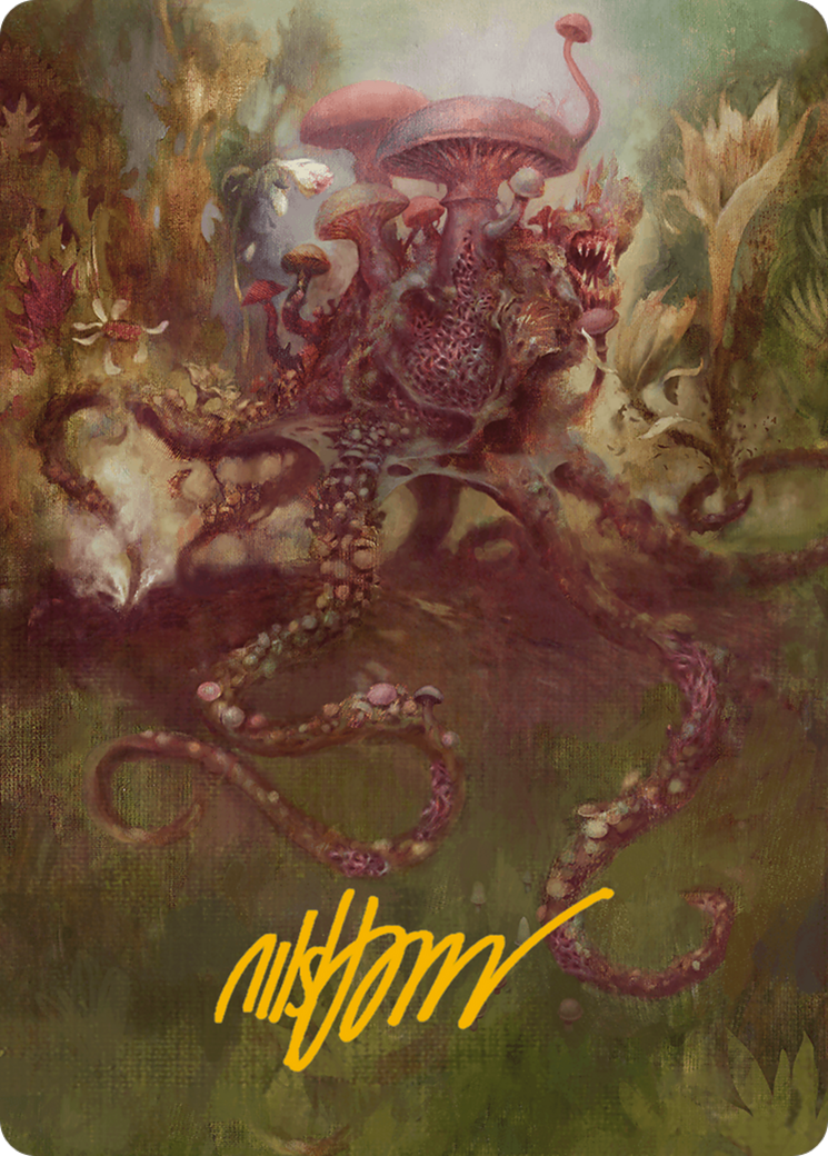 {A} Sowing Mycospawn Art Card (Gold-Stamped Signature) [Modern Horizons 3 Art Series][GS AMH3 040]