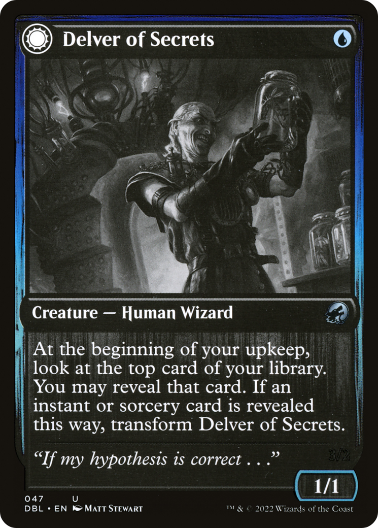 {C} Delver of Secrets // Insectile Aberration [Innistrad: Double Feature][DBL 047]