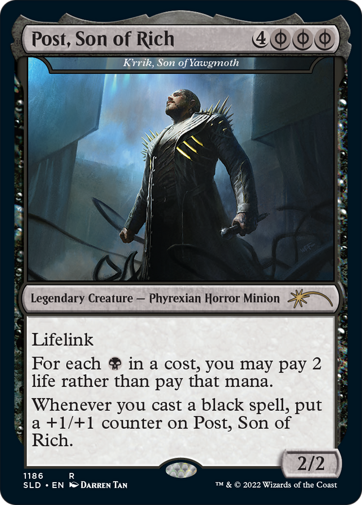 {R} K'rrik, Son of Yawgmoth - Post, Son of Rich [Secret Lair Drop Series][SLD 1186] - Misty Mountain Games