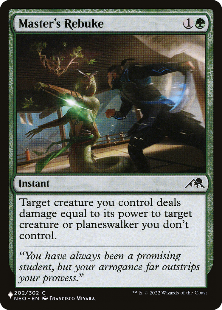 Master's Rebuke [LIST 202/302]