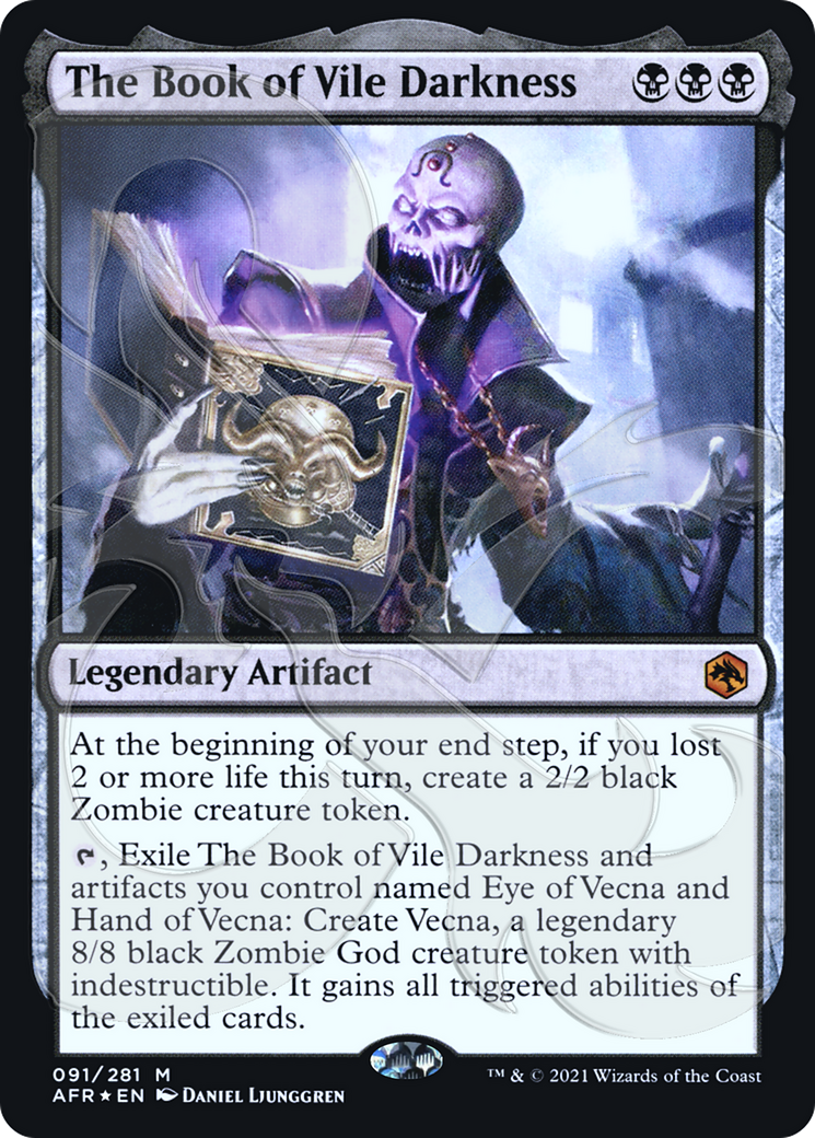 {R} The Book of Vile Darkness (Ampersand Promo) [Dungeons & Dragons: Adventures in the Forgotten Realms Promos][AMP AFR 091]
