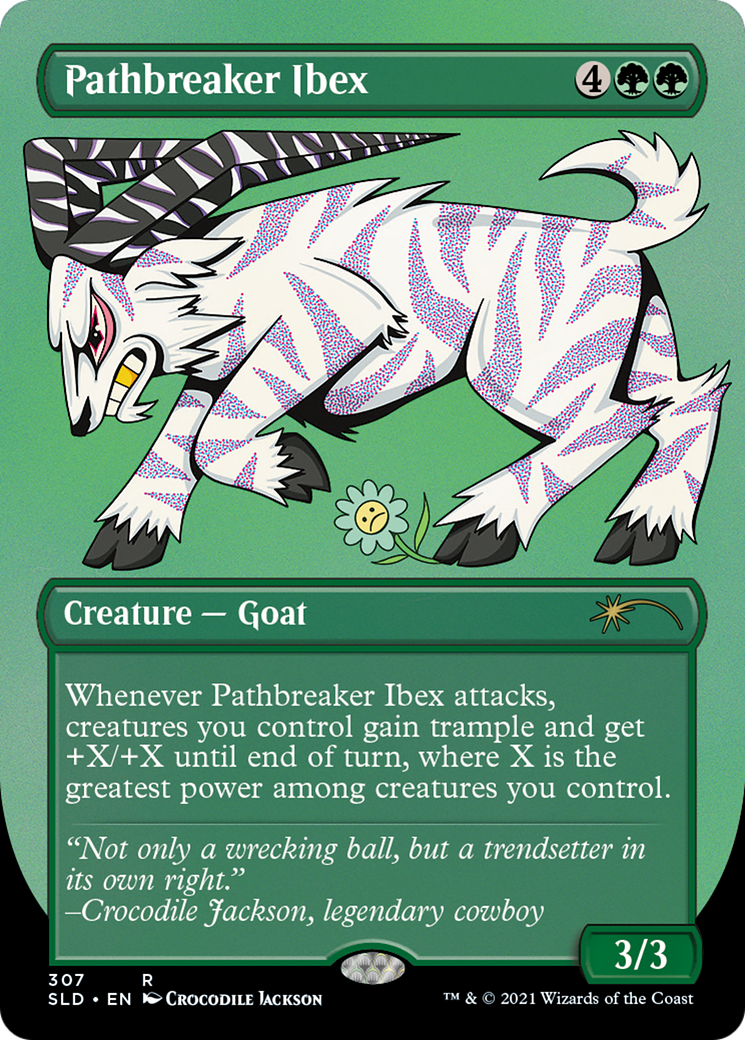 Pathbreaker Ibex [SLD-307]  (Borderless) Etched Foil
