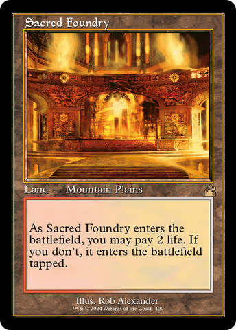 {R} Sacred Foundry (Retro) [Ravnica Remastered][RVR 409]