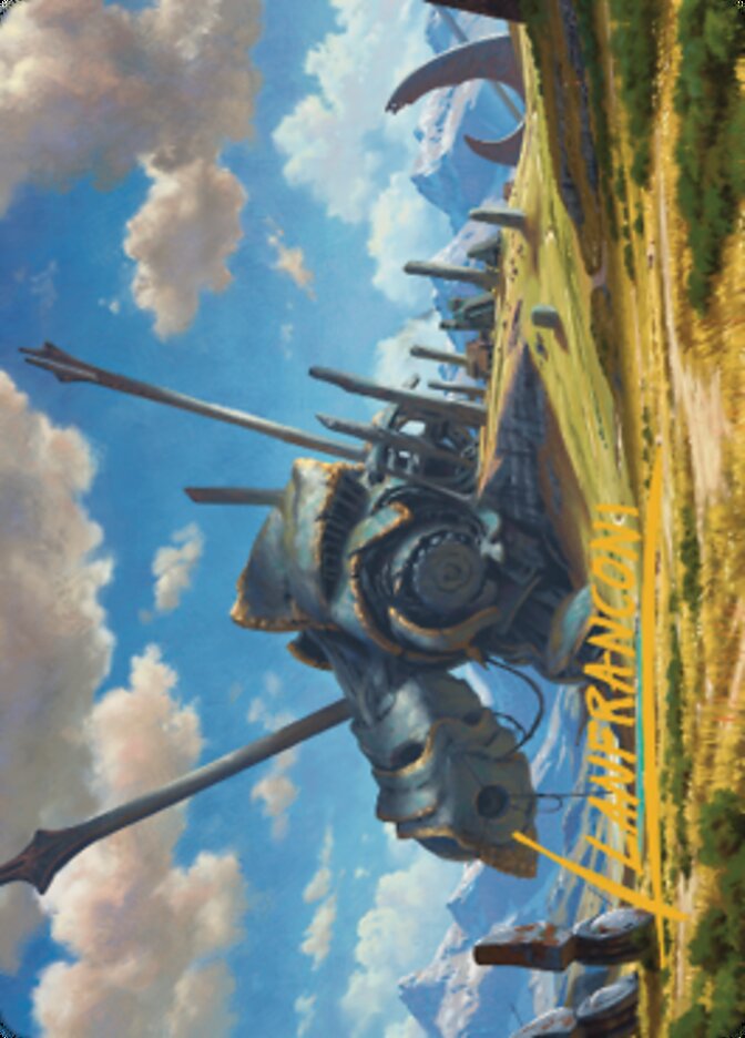 {A} Plains Art Card 1 (Gold-Stamped Signature) [Dominaria United Art Series][GS ADMU 062]