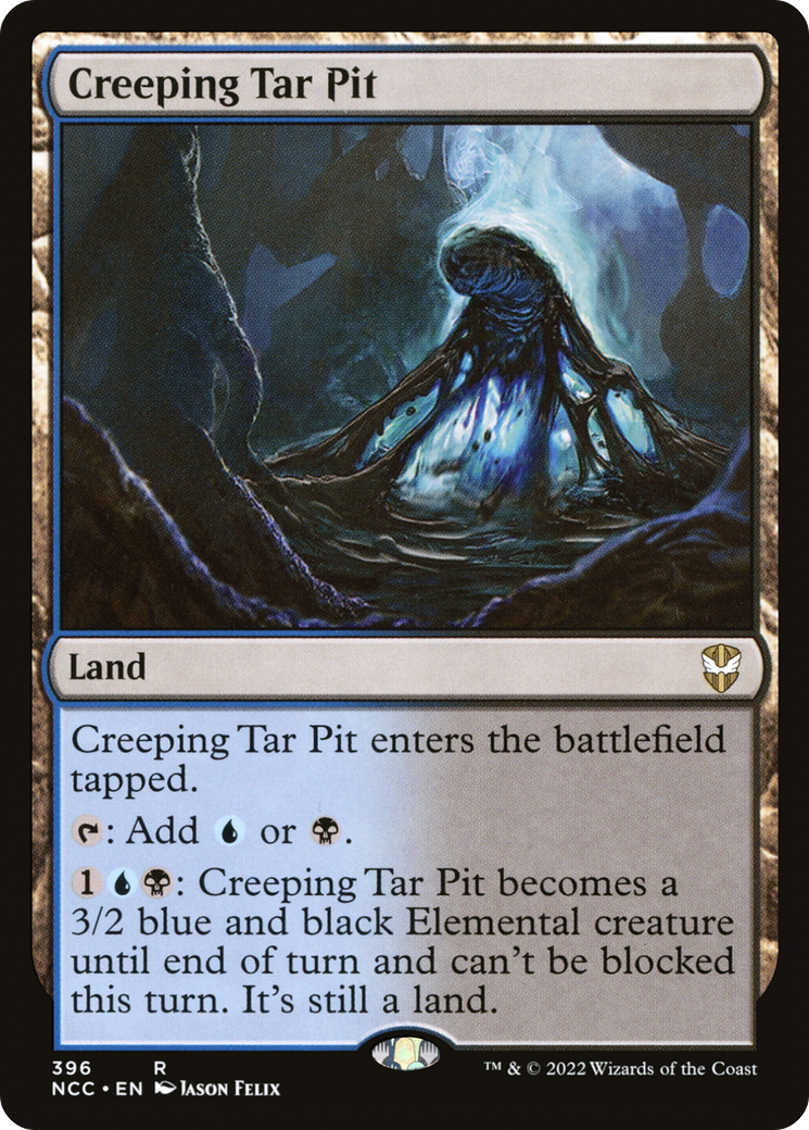 {R} Creeping Tar Pit [Streets of New Capenna Commander][NCC 396]