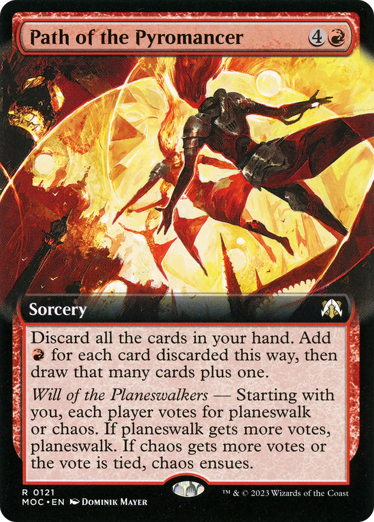 {R} Path of the Pyromancer (Extended Art) [March of the Machine Commander][MOC 121]