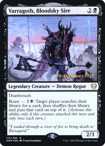 {R} Varragoth, Bloodsky Sire [Kaldheim Prerelease Promos][PR KHM 115]