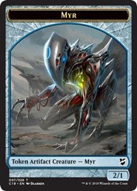 {T} Myr (007) // Thopter (008) Double-sided Token [Commander 2018 Tokens][TC18 007]
