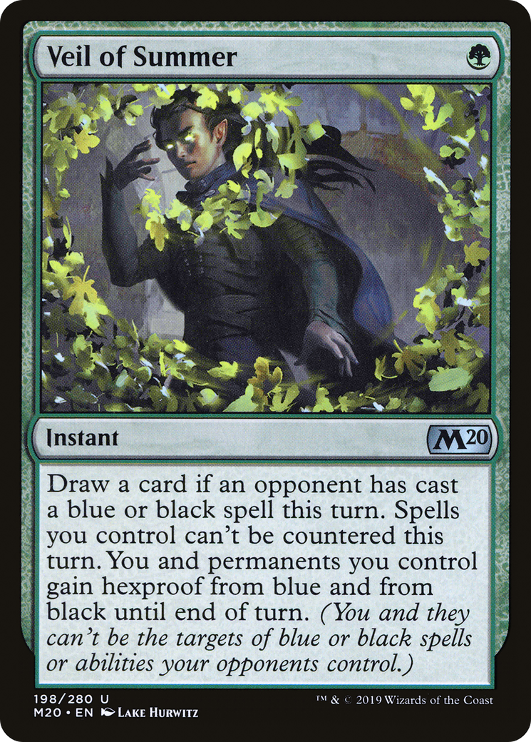 {C} Veil of Summer [Core Set 2020][M20 198]