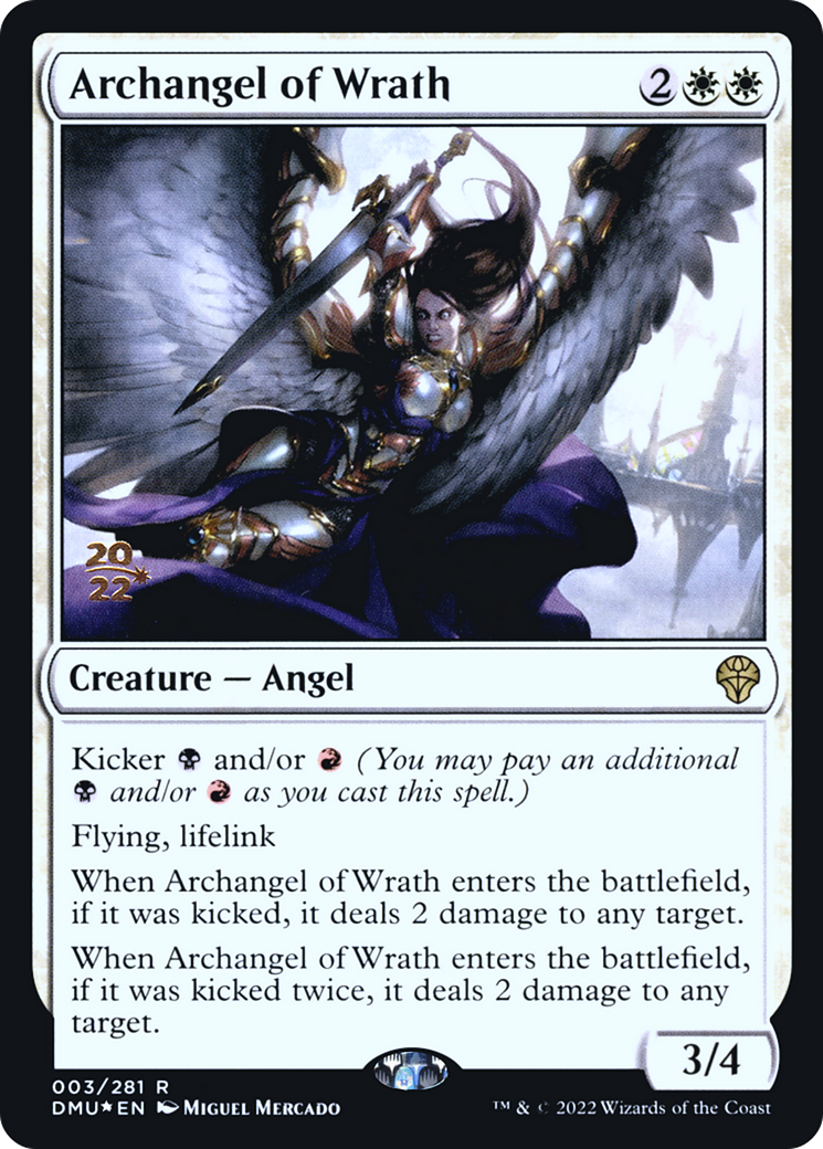 {R} Archangel of Wrath [Dominaria United Prerelease Promos][PR DMU 003]